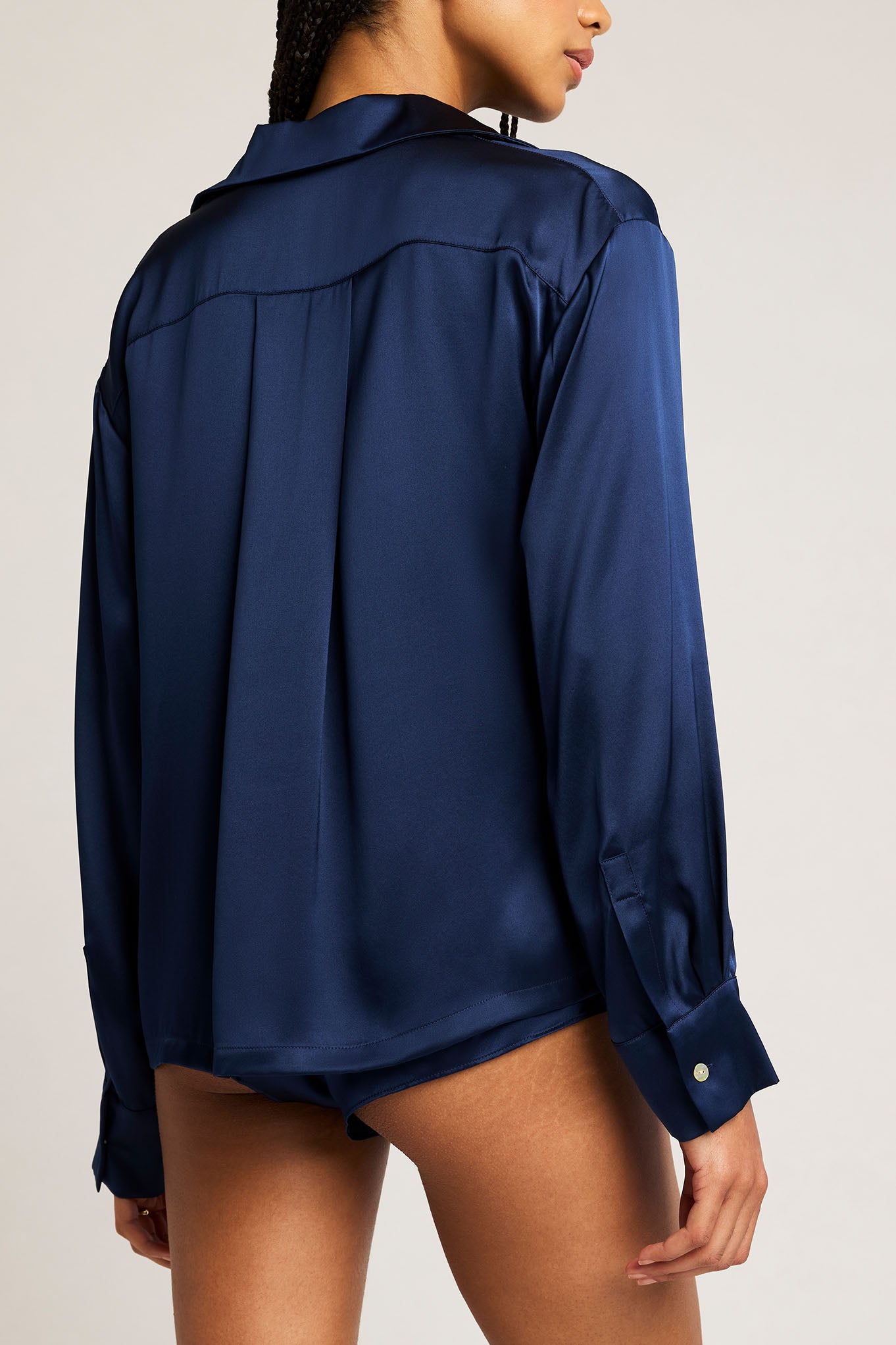 Eclipse Silk Shirt in Navy