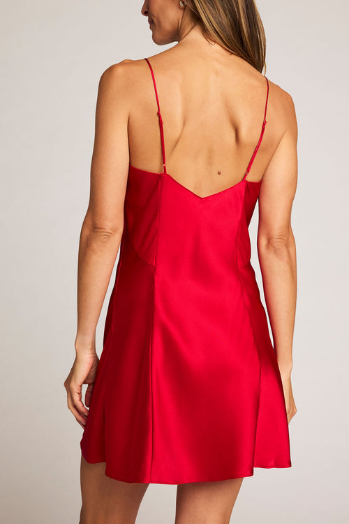 Eclipse Washable Silk Mini Slip in Cerise – Negative