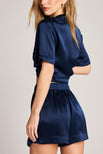Thumbnail image #6 of Eclipse Washable Silk V-Top in Navy