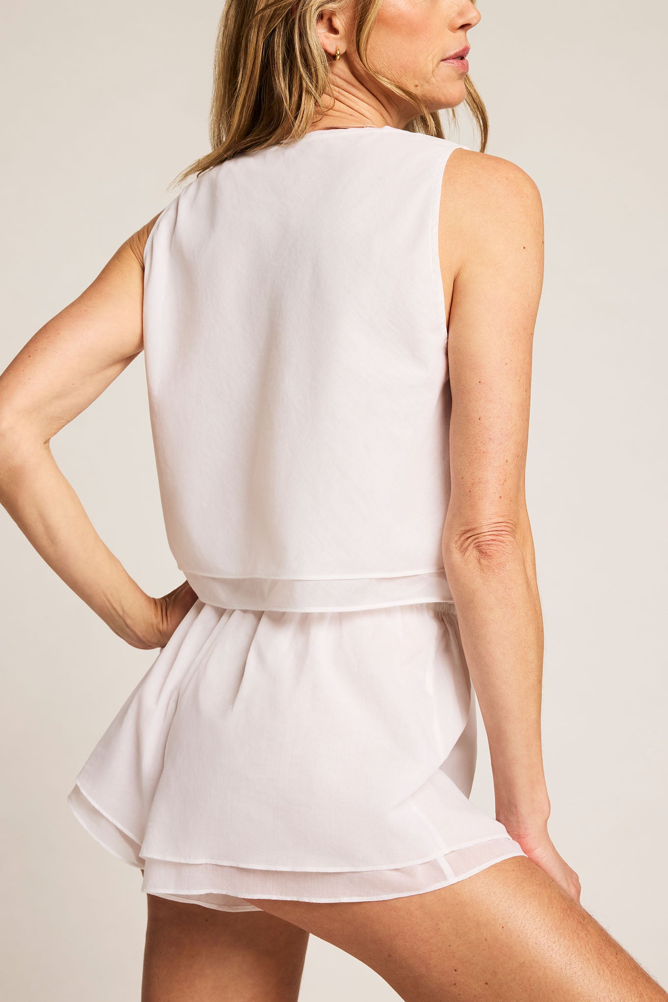 Island Short in White back