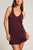 Supreme Mini Slip Dress in Garnet