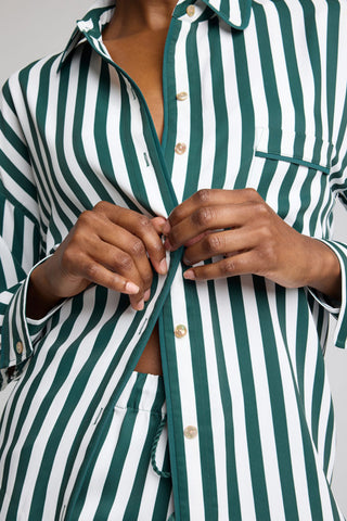 Detail view of Supreme Shirt in Ivy Stripe for sizer