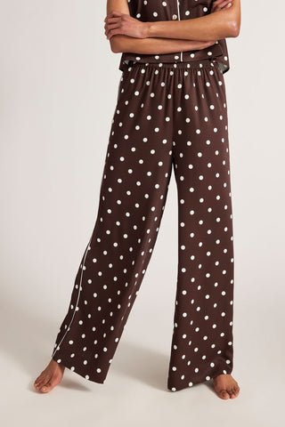 Detail view of Supreme Track Pant in Espresso Dot for sizer