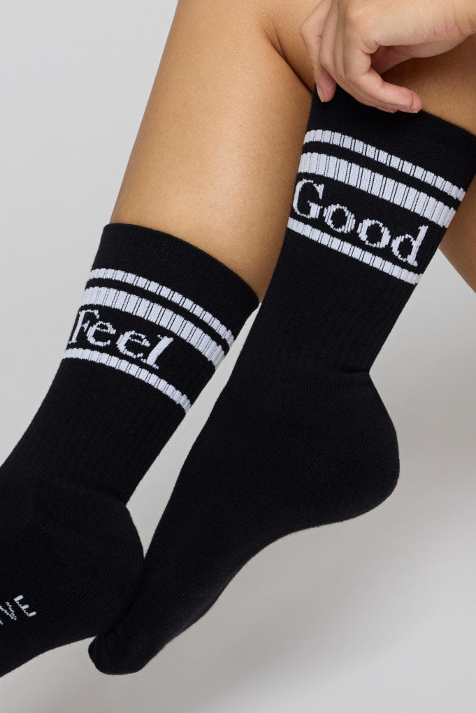Negative | Feel Good Varsity Sock in Black – Negative Underwear
