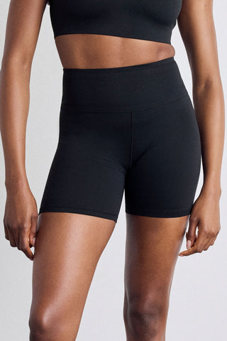Detail view of Base Sport Bike Short in Black for sizer