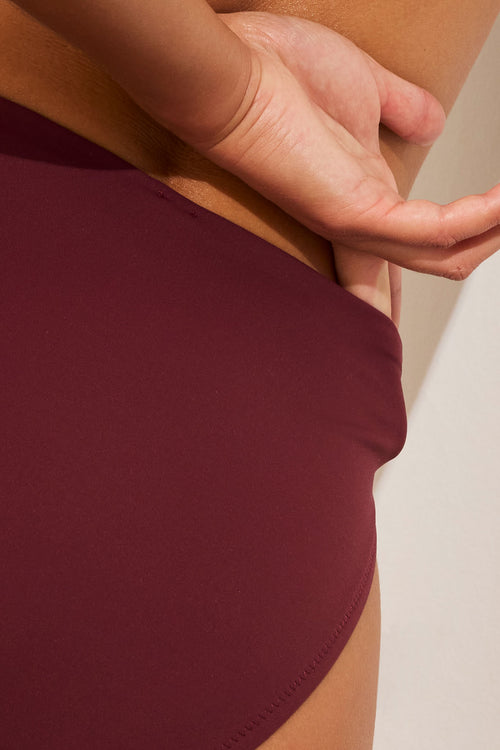 Swim French Cut Bottom in Garnet