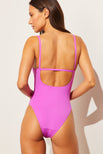 Thumbnail image #2 of Swim Straight Neck One-Piece in Orchid