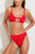 Swim Straight Neck One-Piece in Cherry