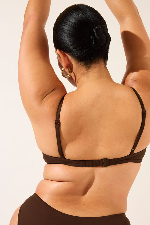 Swim Cutout Top in Espresso