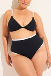 Thumbnail image #3 of Swim High Waist Bottom in Black + White