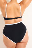 Thumbnail image #5 of Swim High Waist Bottom in Black + White