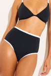 Thumbnail image #1 of Swim High Waist Bottom in Black + White