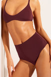 Thumbnail image #1 of Swim High Waist Bottom in Garnet