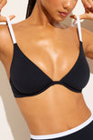 Thumbnail image #1 of Swim Plunge Top in Black + White