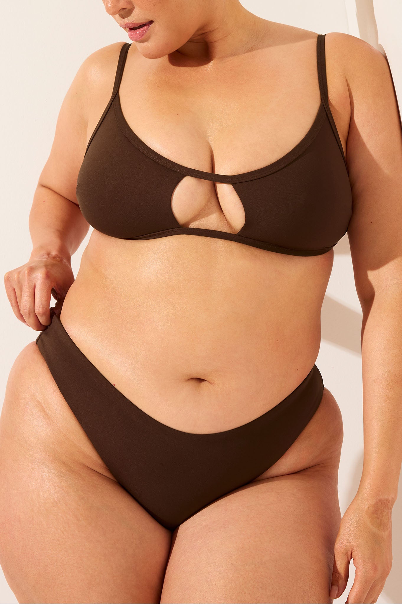 Swim Scoop Brief in Espresso