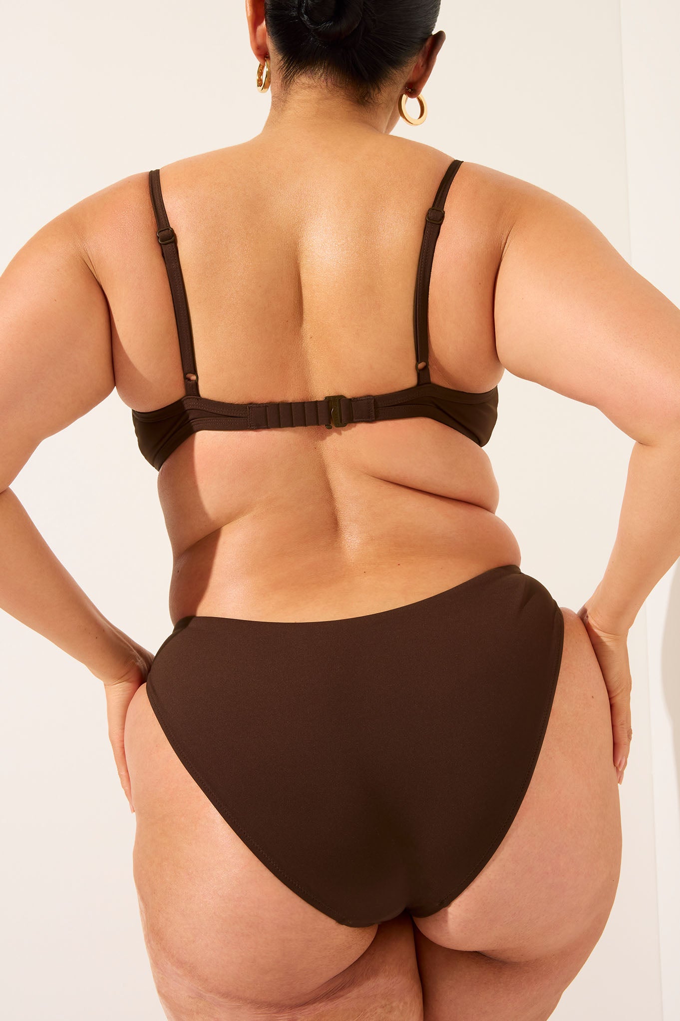 Swim Scoop Brief in Espresso