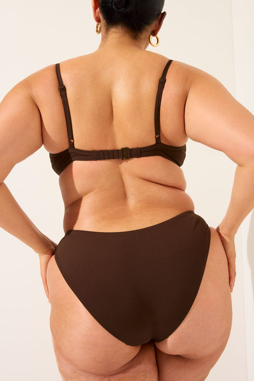 Swim Scoop Brief in Espresso