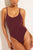 Swim Strappy One-Piece in Garnet