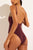Swim Strappy One-Piece in Garnet