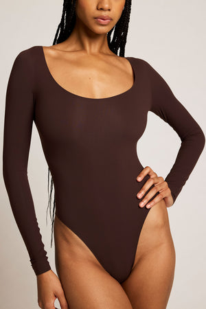 Base Ballet Bodysuit in Espresso