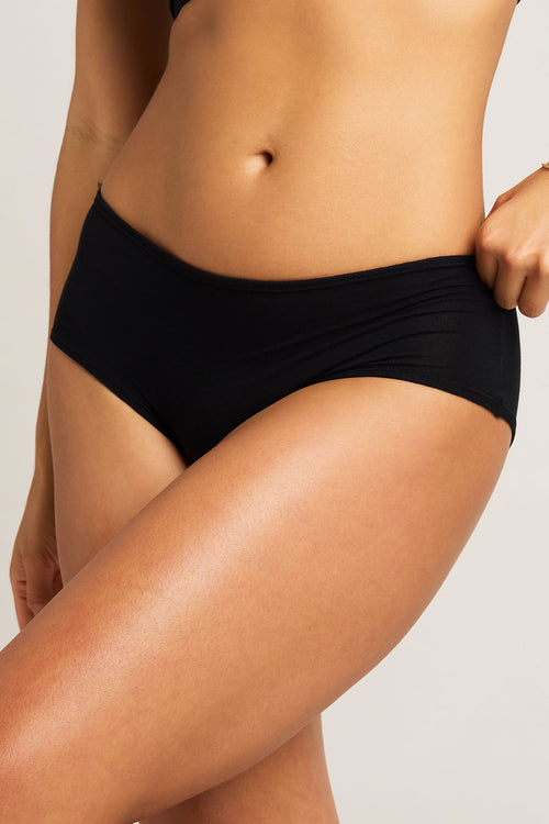 Cloud Cotton Boy Short in Black (Pack)