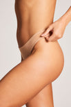 Thumbnail image #3 of Cloud Cotton Low Thong in Honey (Pack)