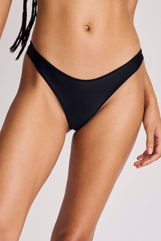 Detail view of Glacé Dipped Thong in Black for sizer