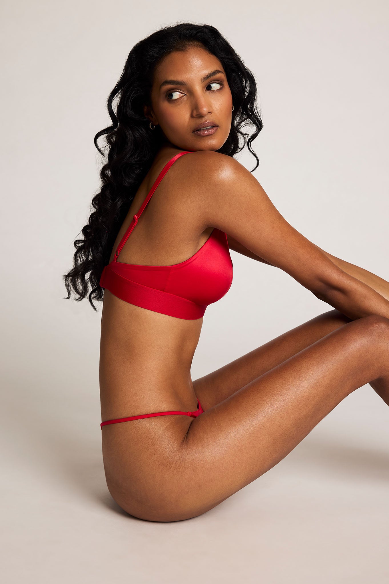 Glacé String Thong in Cerise