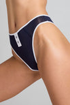 Thumbnail image #2 of Whipped French Cut Brief in Navy + White [Ksenia XS]