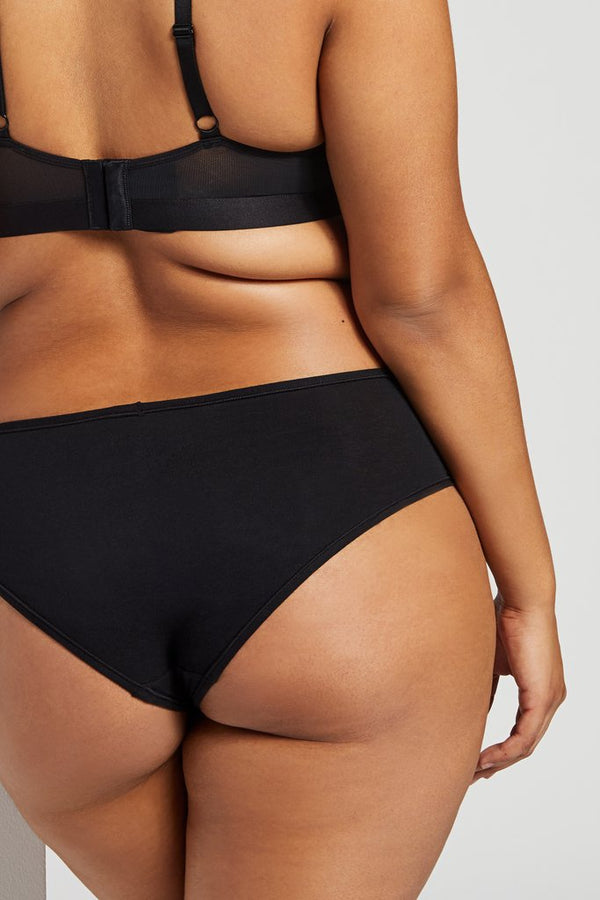 Cloud Cotton String Bikini in Black (Pack)