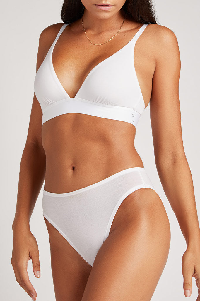 Cotton French Cut Brief in White (Pack)