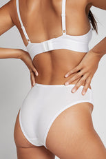 Thumbnail image #3 of Cotton French Cut Brief in White (Pack) [Paula XS-S]