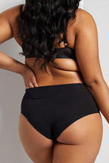 Thumbnail image #2 of Cotton High Waist Brief in Black (Pack) [Brittney M-L]