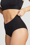 Thumbnail image #4 of Cotton High Waist Brief in Black (Pack) [Christy XS-S]