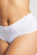 Thumbnail image #7 of Cotton High Waist Brief in White (Pack) [Brittney M-L]
