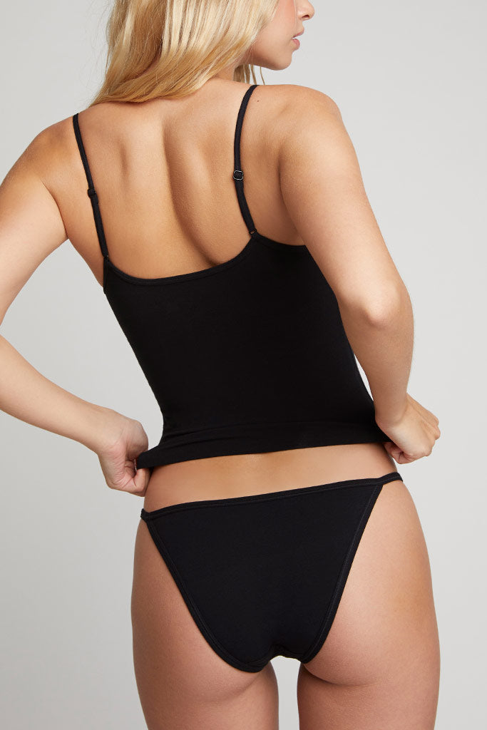 Women's Cotton String Bikini Underwear - Auden™ Black M