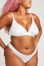 Thumbnail image #6 of Cotton Thong in White (Pack) [Hannah XL-XXL]