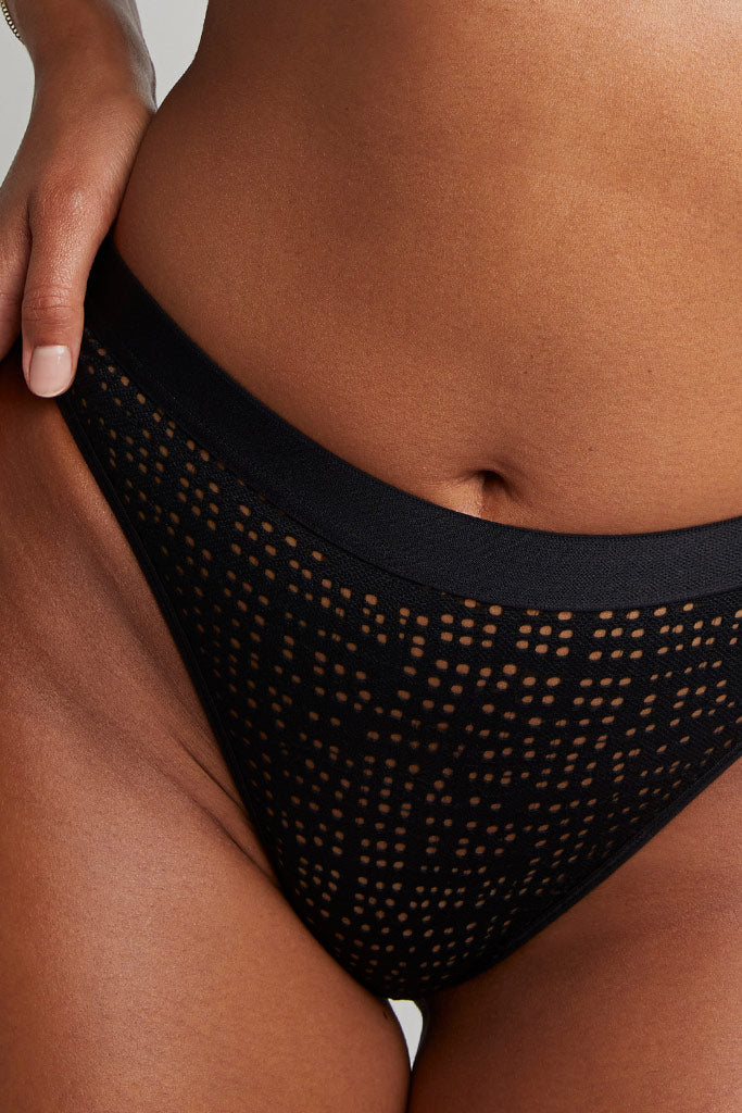 Eyelet Lace French Cut Brief in Buff – Negative Underwear