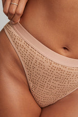 Thumbnail image #3 of Eyelet Lace French Cut Brief in Buff
