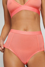 Thumbnail image #2 of Sieve High-Waist Brief in Coral [Ksenia XS]
