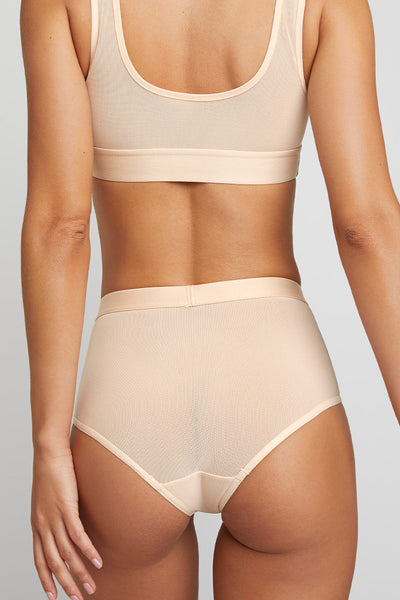 Sieve Brief in Peach  Women's Bikini Briefs - Peach Low Rise Briefs –  Negative Underwear