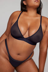 Thumbnail image #4 of Sieve Thong in Navy [Brittney XL]