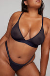 Thumbnail image #4 of Sieve Thong in Navy [Brittney XL]