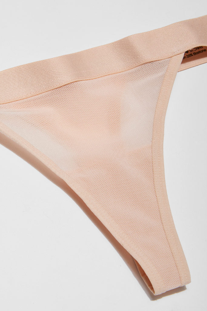 Negative Underwear Sieve Thong in Slate on Marmalade