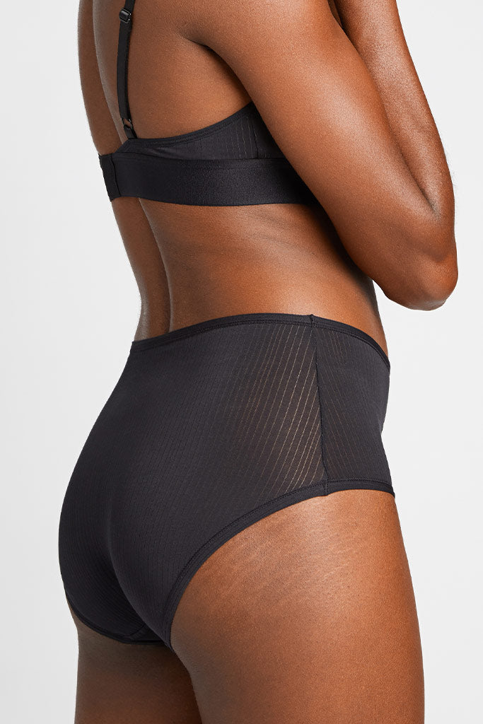 Whipped High Rise in Black  Women's Black Full Coverage Underwear