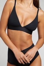 Thumbnail image #3 of Cotton Triangle Bra in Black and in Buff and in White 3-Pack [Ksenia 1]
