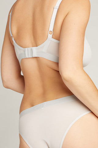 Detail view of Sieve Non-Wire Bra in Moon for sizer