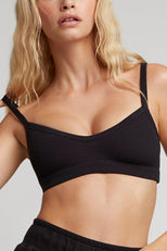 Thumbnail image #1 of Waffle Knit Lounge Bralette in Black