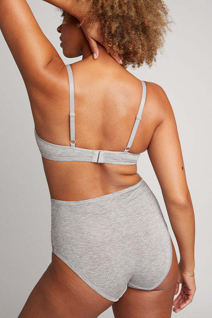 Whipped Non-Wire Bra in Heather Grey