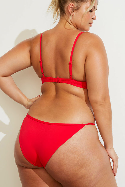 Swim Dip Top in Cherry